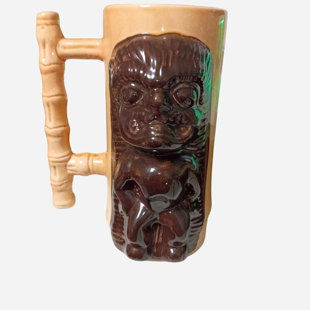 The South Pacific Man Hawaii Brown Ceramic Tiki Mug Al Herrington
